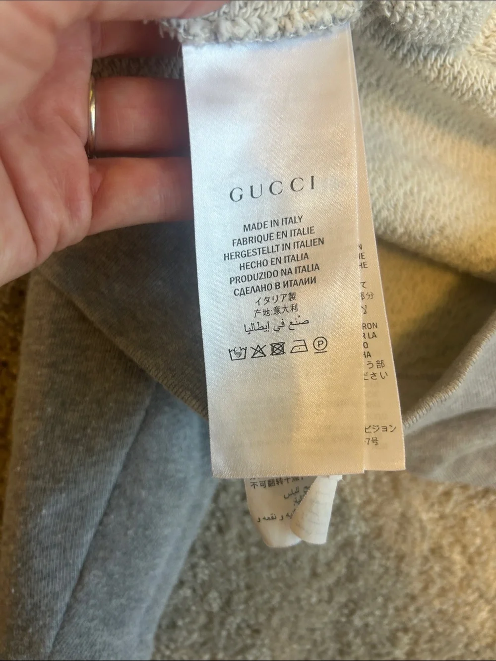 Gray Gucci Garden Hoodie size XS